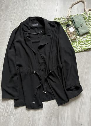 Черный пиджак жакет батал marks & spenser