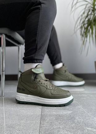 Зимние кроссовки nike air force gore-tex khaki (хутро)❗️❗️