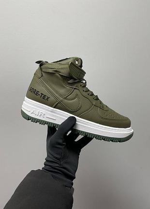 Кросівки nike air force 1 gore-tex boot khaki fur ❄️ кроссовки