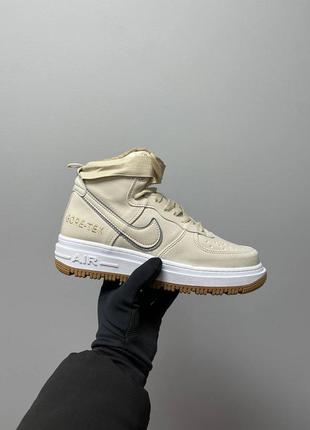 Кросівки nike air force 1 gore-tex boot beige fur ❄️ кроссовки