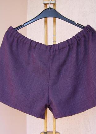 Фіолетові шорти, натуральний льон.1 фото