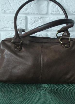 F&f signature стильна коричнева сумочка. натуральна шкіра8 фото