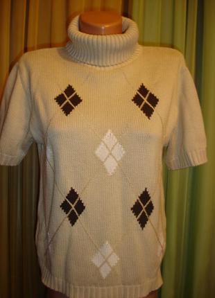 Вязанный гольф с коротким рукавом "street one" 48-50 р