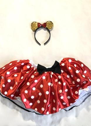 Шикарная объемная юбка микки минни маус девочка disney р. 10-14 лет