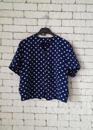 👜ретро топ полька -дот👜блуза в горошок👑 вінтаж