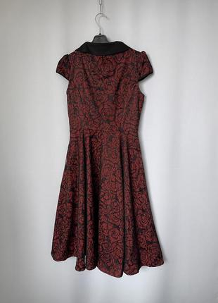Hearts and roses платье рокабилли готик красное с черным кружевом стиляги3 фото