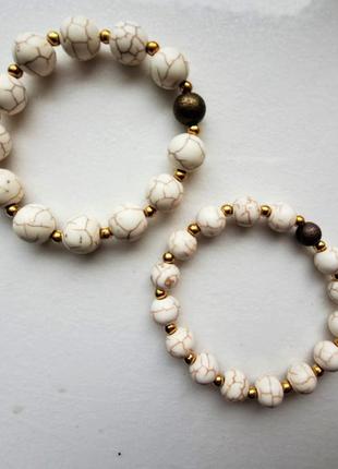 Браслет бирюза прессованная 2