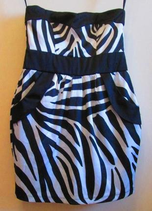 Акция 1+1=3 распродажа очень красивое платье бюстье rare кармашки принт размер 10