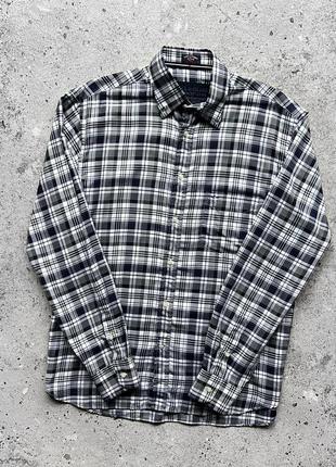 Paul shark premium plaid men’s long sleeve button shirt сорочка на довгий рукав