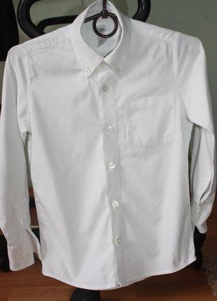 Продам белую школьную рубашку m&s, крой slim fit (для худых),  13 -14 лет