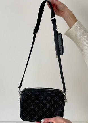 Чоловіча сумка через плече crossbag black4 фото