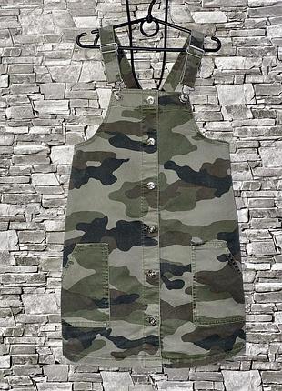 Сарафан военной расцветки, джинсовый сарафан