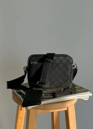 Чоловіча сумка crossbag black через плече