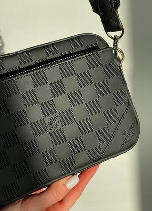 Чоловіча сумка crossbag black через плече2 фото