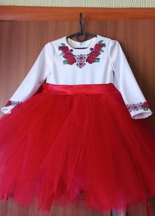 Платье  в украинском стиле  детское1 фото