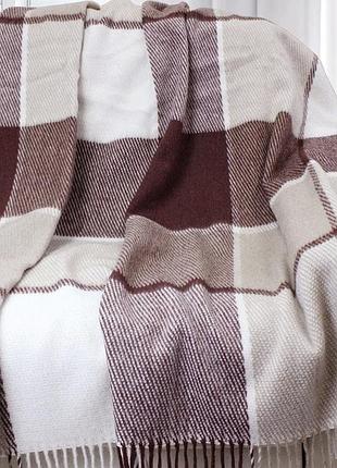 Плед вовняний vladi ельф коричнево-теракотовий 140х200