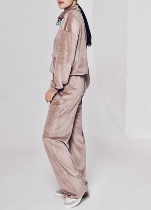 Костюм из двух предметов велюровый хлопковый спортивный костюм fabiani  (италия)