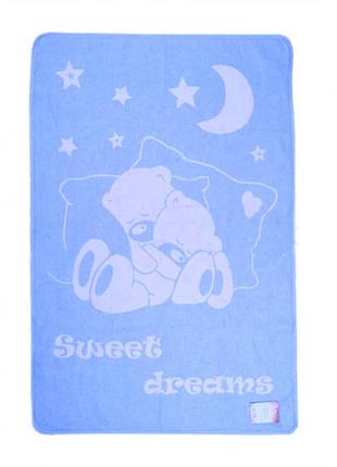 Одеяло хлопковое vladi сони бело-голубое 100х1401 фото