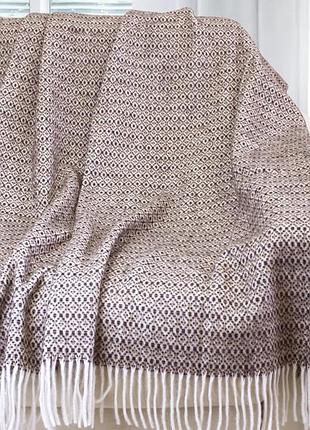 Плед вовняний dolce vita / неаполь vladi коричневий 200х220