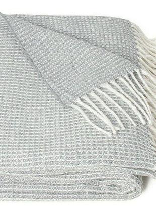 Плед бавовняний валенсія верона vladi біло-світло-сірий 140х200