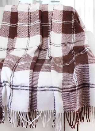 Плед шерстяной vladi эльф коричнево-терракотовый 170х210