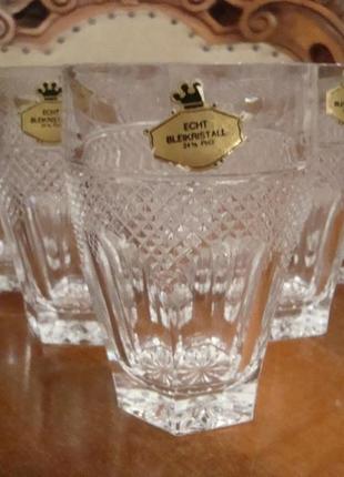 Шикарные стаканы набор 6 шт echt bleikristall германия №6811 фото