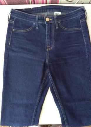 Тёмно-синие джинсы скинни h&m3 фото
