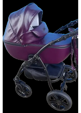 Дитяча коляска 2 в 1 victoria gold classic еко шкіра бордо (1241290019)