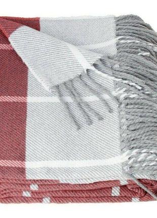 Плед хлопковый валенсия гарри vladi бело-бордовый 140х2001 фото