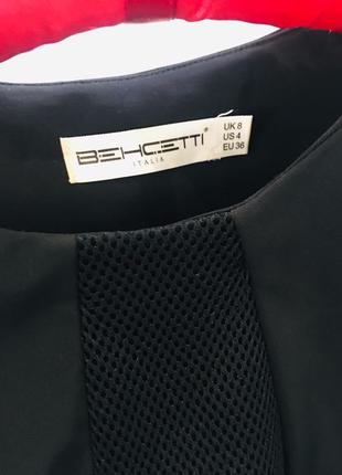 Черное платье из неопрена с сетками в стиле maje италия9 фото