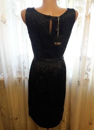 Черное шелковое платье миди с пайетками и юбкой тюльпан3 фото