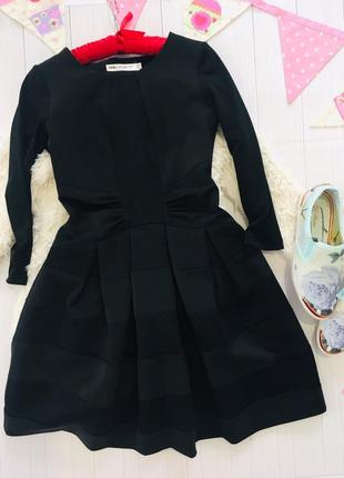 Черное платье из неопрена с сетками в стиле maje италия10 фото