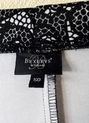 Стречевая миди юбка на комфортной талии с кружевным принтом  bexleys3 фото