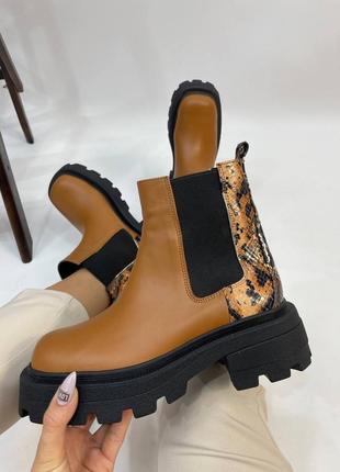 Шикарные стильные кожаные челси цвет по выбору