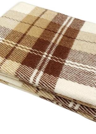 Плед шерстяной vladi эльф коричнево-терракотовый 170х210