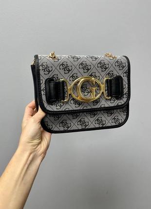 Женская сумка guess aileen 4g logo grey