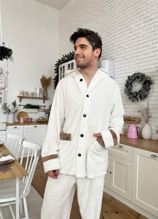 Теплая махровая пижама оверсайз 🔝🔥