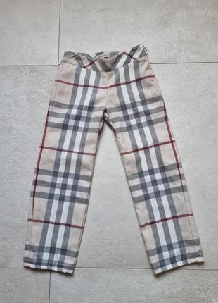 Штани burberry 4-5 років 104-110 см вовняні штаны брюки на дівчинку клітинка