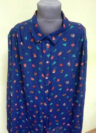 Сорочка у новорічний принт