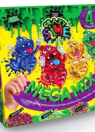 Набір креативного творчості "crazy slime mega mix", danko toys, slm-03-01u