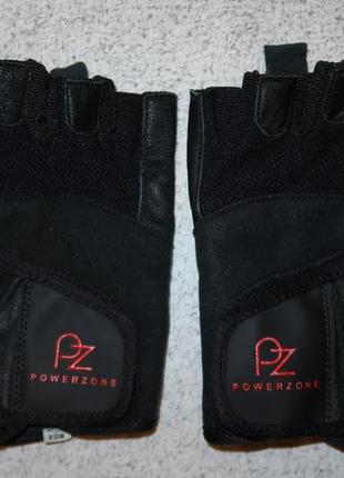 Чоловічі шкіряні рукавички без пальців power zone — розмір xl1 фото