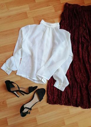 ❄️біла блуза у вікторіанському стилі❄️базова біла сорочка ❄️блуза святкова2 фото