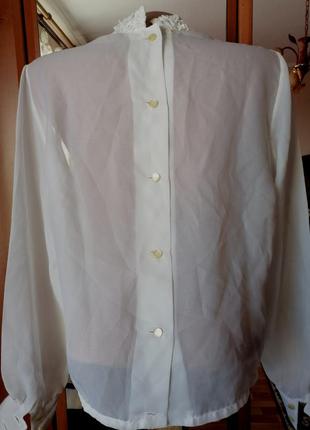 ❄️біла блуза у вікторіанському стилі❄️базова біла сорочка ❄️блуза святкова5 фото