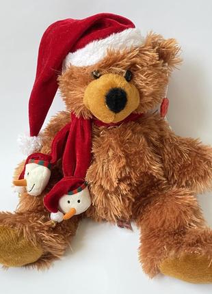 М'яка іграшка великий плюшевий новорічний ведмідь1 фото