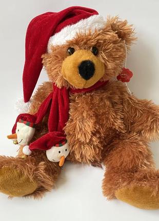 М'яка іграшка великий плюшевий новорічний ведмідь4 фото