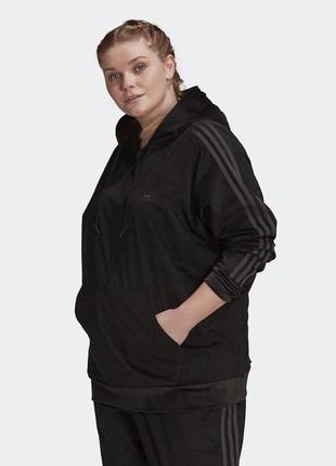 Вельветова жіноча худі adidas plus size