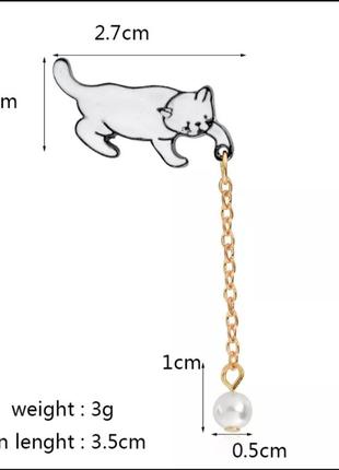 Брошка оздоба пін брошка пін прикраса котик кошеня значок кіт6 фото