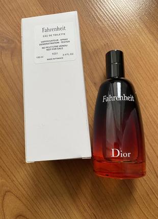 Christian dior fahrenheit (tester) 100 ml.