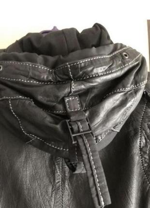 Куртка черная кожаная5 фото