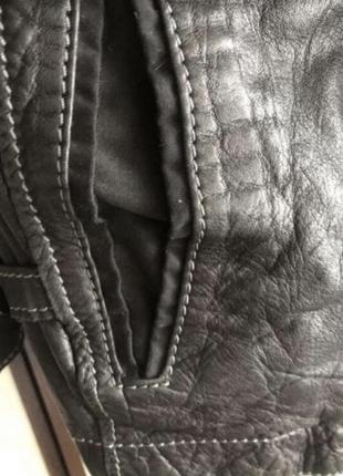 Куртка черная кожаная7 фото